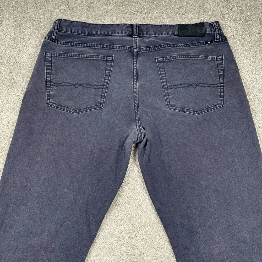 Lucky Brand Jeans 34x32 Men's Black 363 Vintage Straight Fit Stretch Pants Faded
